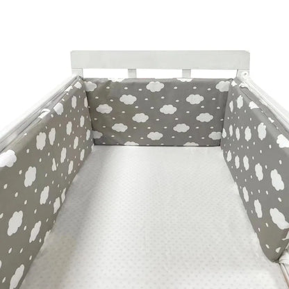 Baby Bumper Washable Crib Protector White