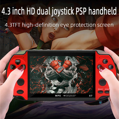 Gaminja X7 Handheld Game Console – 4.3" IPS Screen | Built-In 10,000 Retro Games | GBA, GBC, NES Compatible