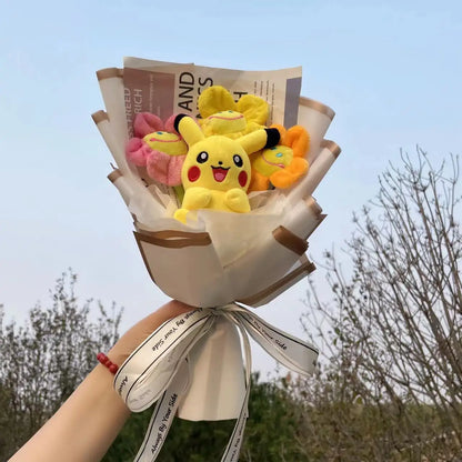 Plush Pokemon Pikachu Stuffed Toy Flower Gift Bouquet