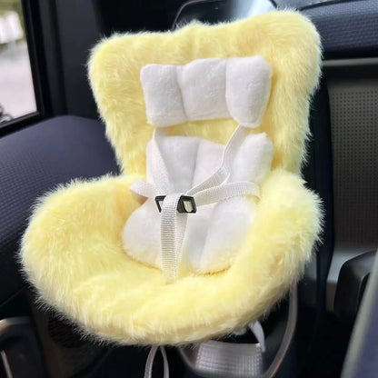 Labubu Doll Plush Car Seat 18cm Yellow