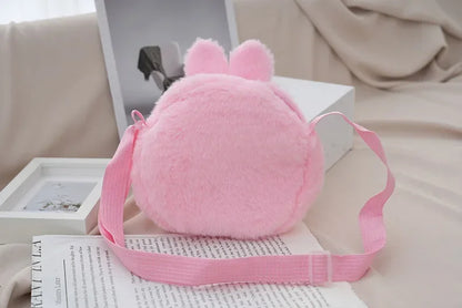 Labubu Furry Plush Shoulder Bag – Cute Kawaii Crossbody Cartoon Bag