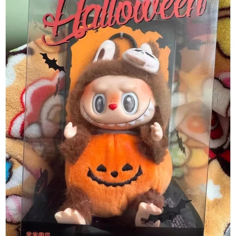 Labubu Happy Halloween Party Series-Sitting Pumpkin Vinyl Plush Pendant