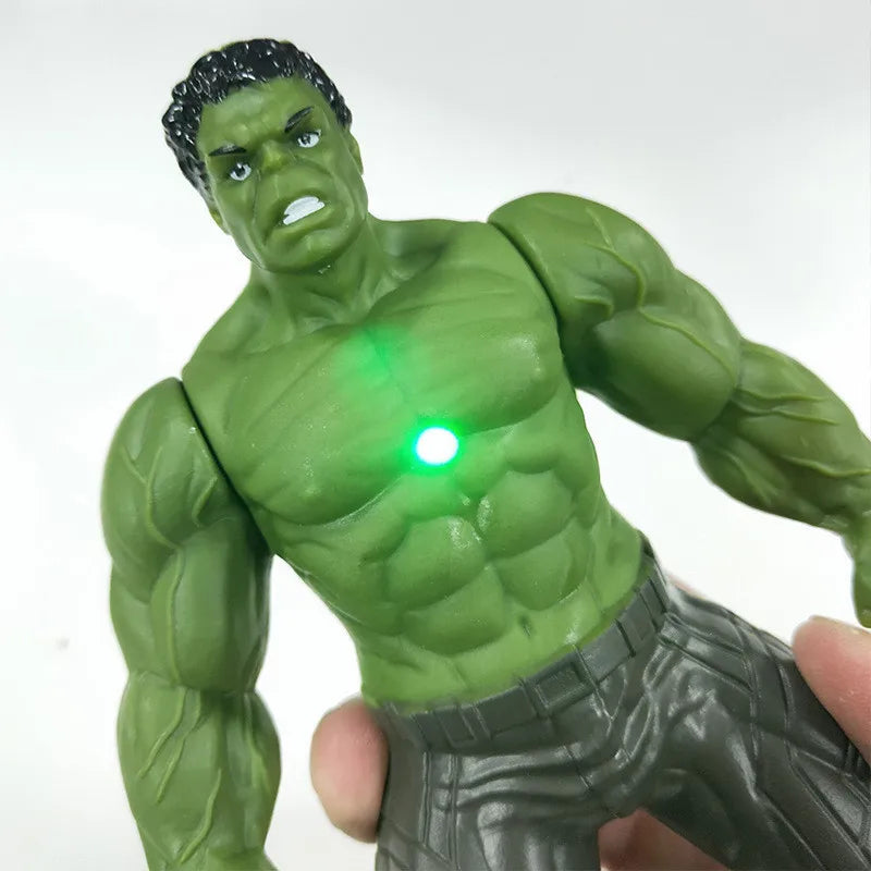 Avengers Superhero Action Figure – Spider‑Man / Iron Man / Hulk / Captain America | Movable Joints • Luminous Hand • Collectible Toy