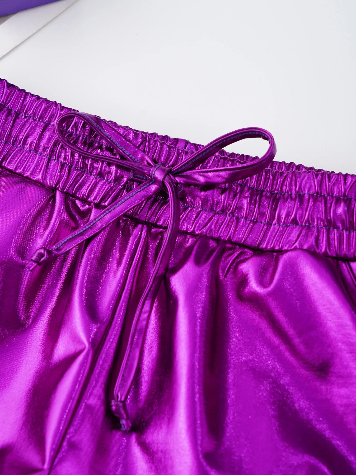 Girls Metallic Drawstring Shorts (Age 3-12 YRS)