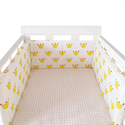 Baby Bumper Washable Crib Protector Silver