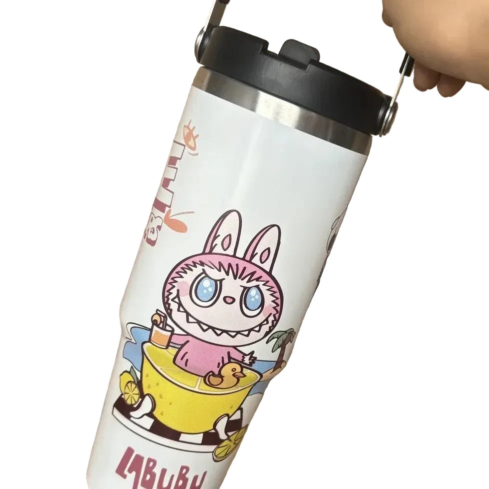 Labubu Ice King Cup – 30oz Stainless Steel Insulated Cup White