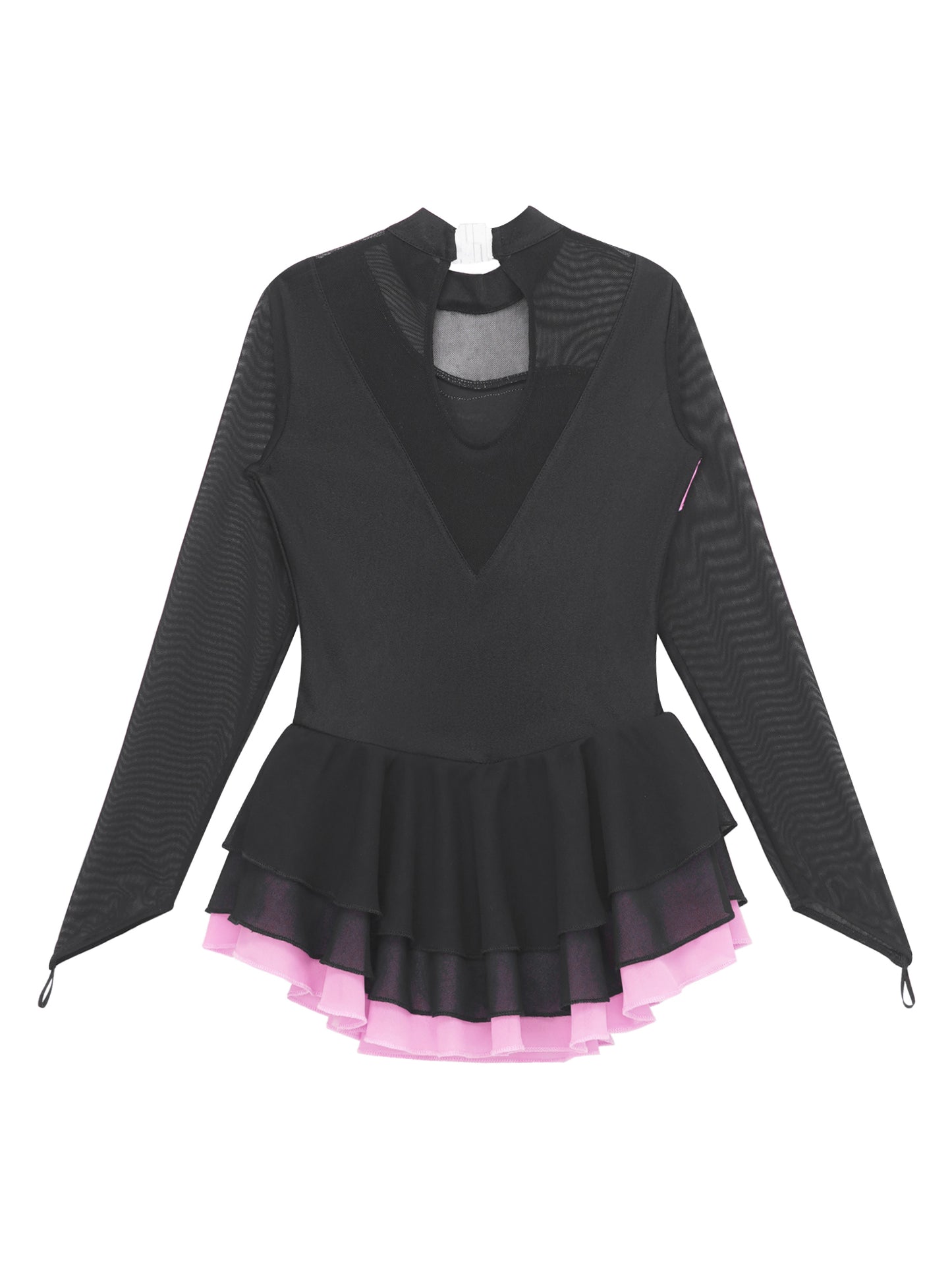 Girls Rhinestone Figure Skating Leotard Dress (Age 6-16 YRS)