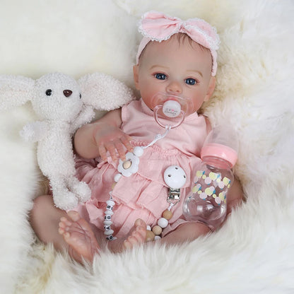 Realistic Reborn Baby Doll Soft Silicone Full Body - 48cm