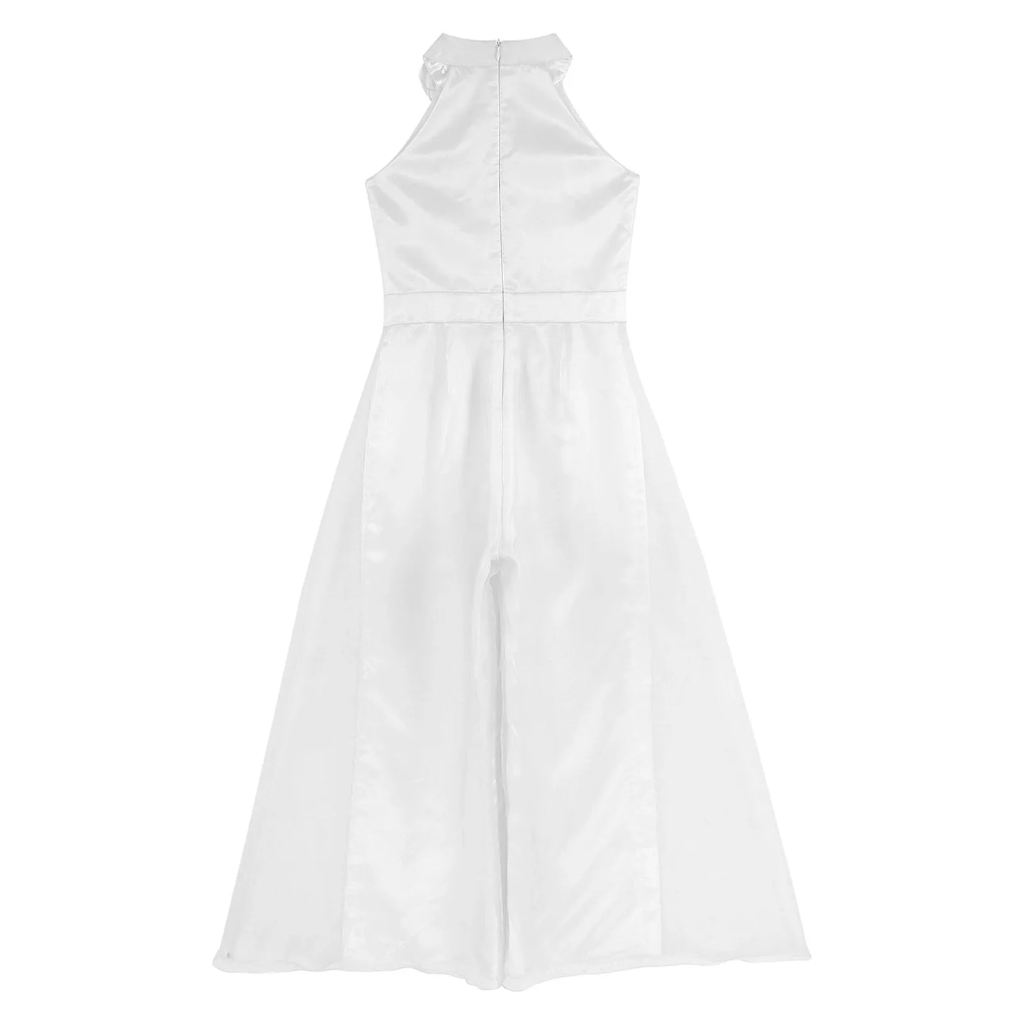 Girls Halter Neck Sleeveless Wide Leg Jumpsuit (6-14 YRS)