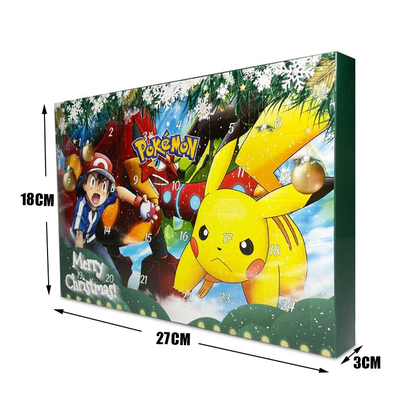 Pokémon Advent Calendar Box – 24-Piece Anime Figure Set | Pikachu, Charizard & More
