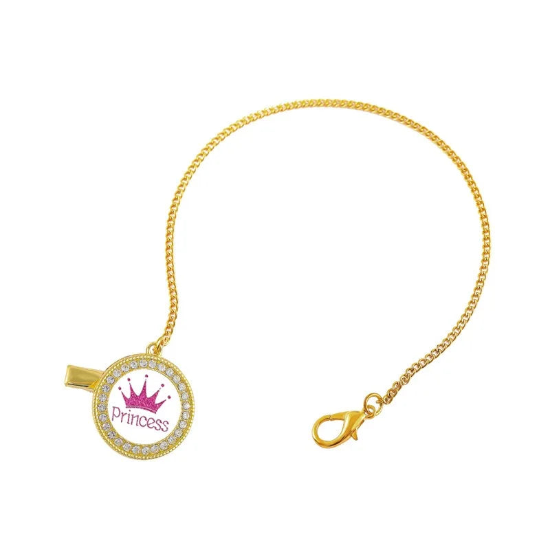 Luxury ‘Princess’ Rhinestone Crown Pacifier Dummy Clip