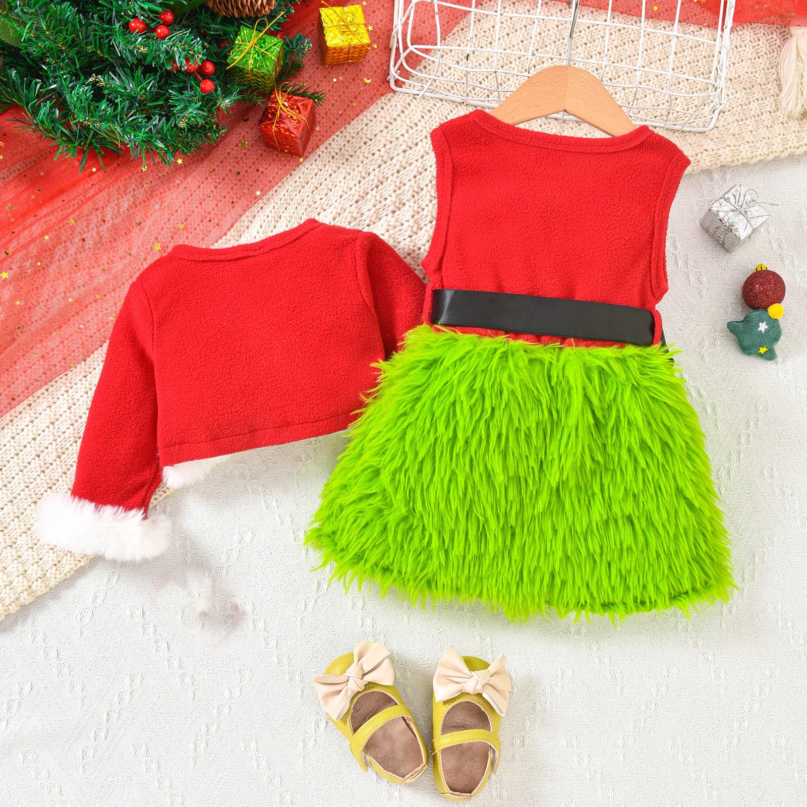 Baby/Toddler Girls Christmas Dress & Jacket Outfit (Age 9M-4YRS)