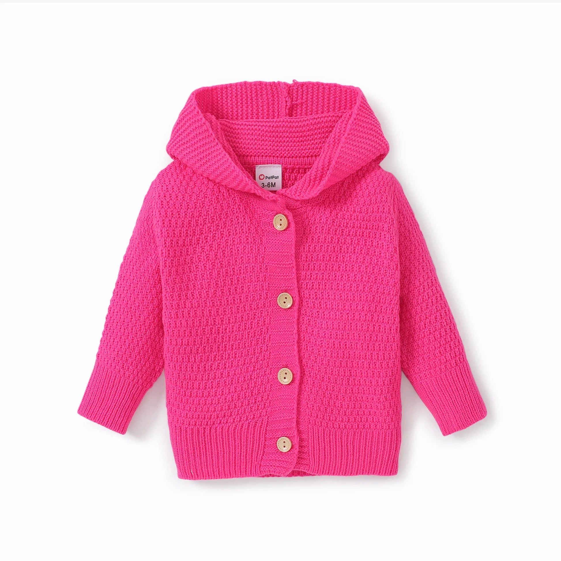 Baby Girls Pink Cardigan (Age 3M-24M) Hot Pink