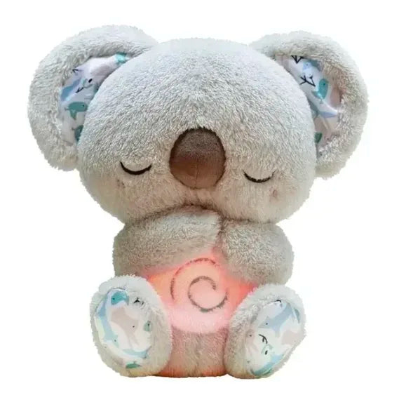Baby Plush Breathing Bear Soothing Sleep Playmate Otter Toy Light Red