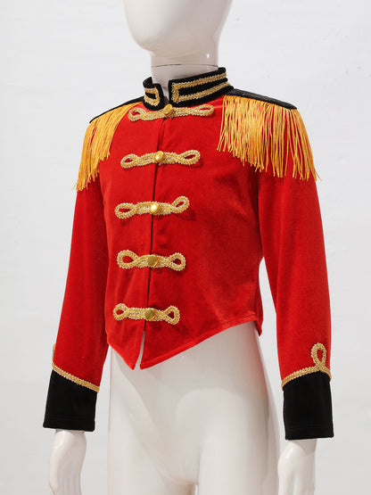 Kids Circus Ringmaster Costume Long Sleeve Fringe Tassel Jacket (Age 6-14YRS)