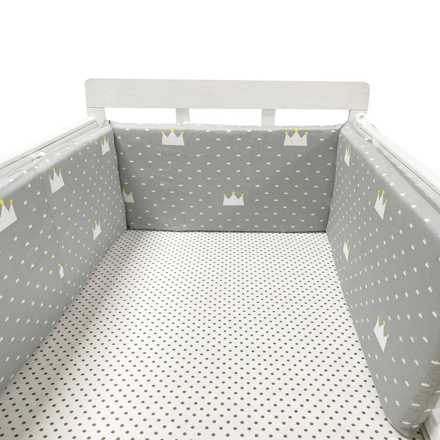 Baby Bumper Washable Crib Protector Dark Grey