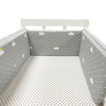 Baby Bumper Washable Crib Protector Dark Grey