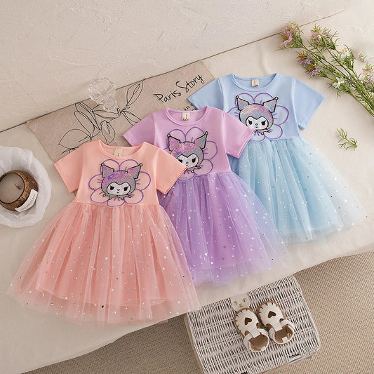 Baby Girls Sequin Tulle Dress (Age 9M-4 YRS)