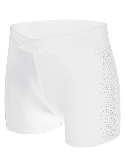 Girls Rhinestones Dance Shorts (Age 4-16 YRS)