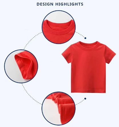 SuperKitties Cartoon Printed Summer Top – 100% Pure Cotton T-Shirt | Short Sleeves | Ages 2–12