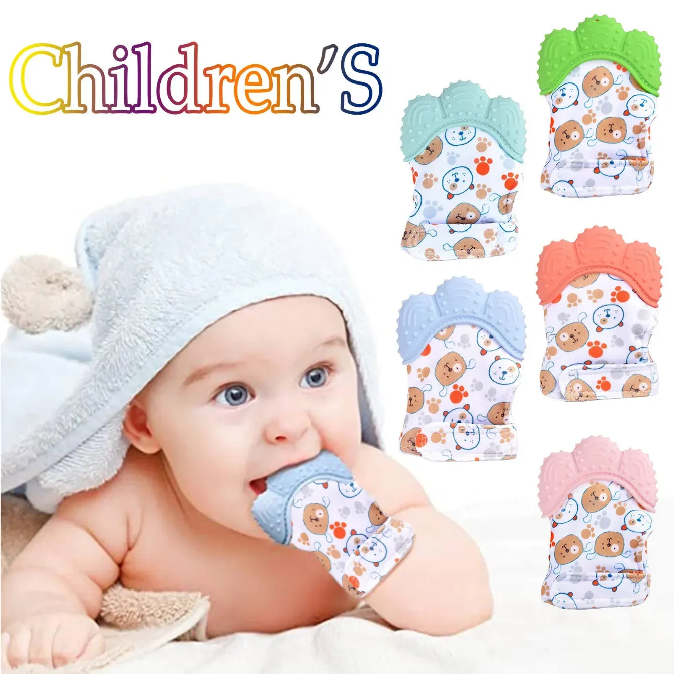 Baby Teething Silicone Mittens