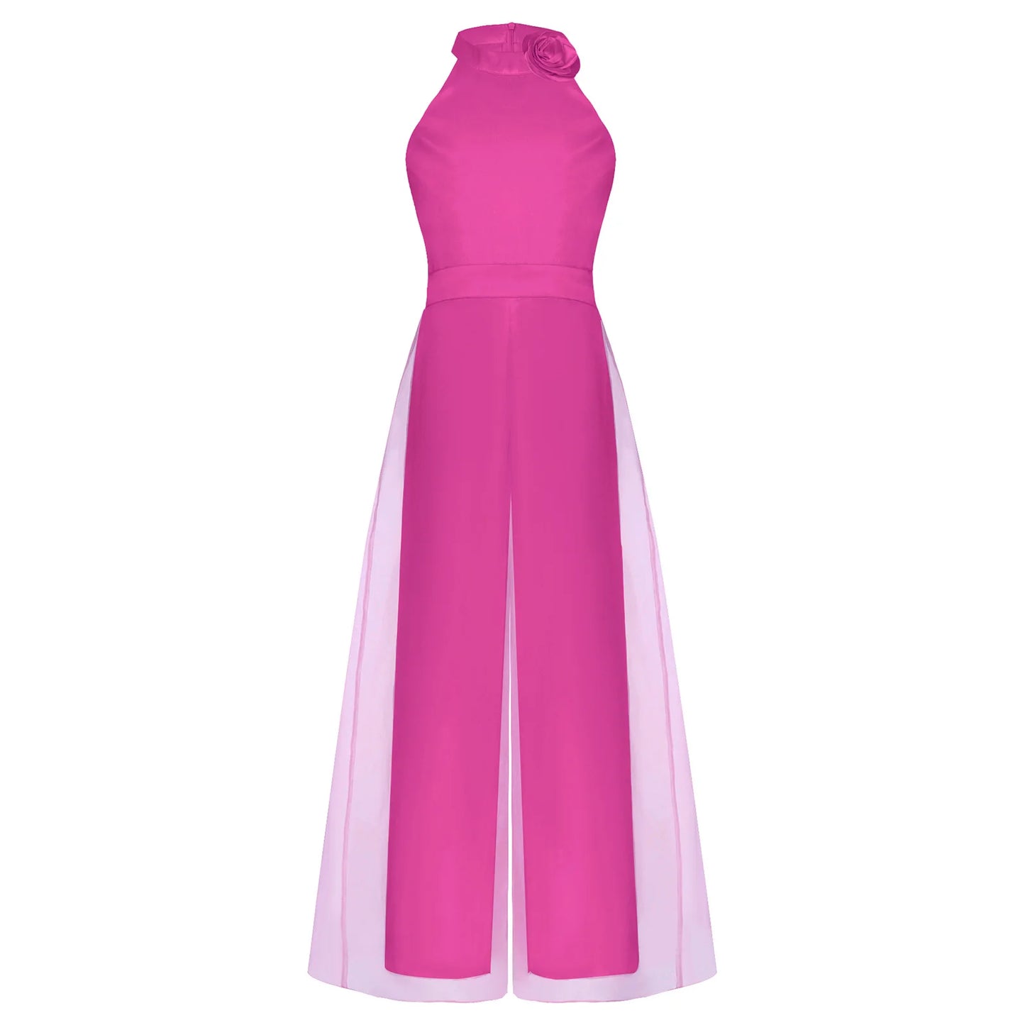 Girls Halter Neck Sleeveless Wide Leg Jumpsuit (6-14 YRS)