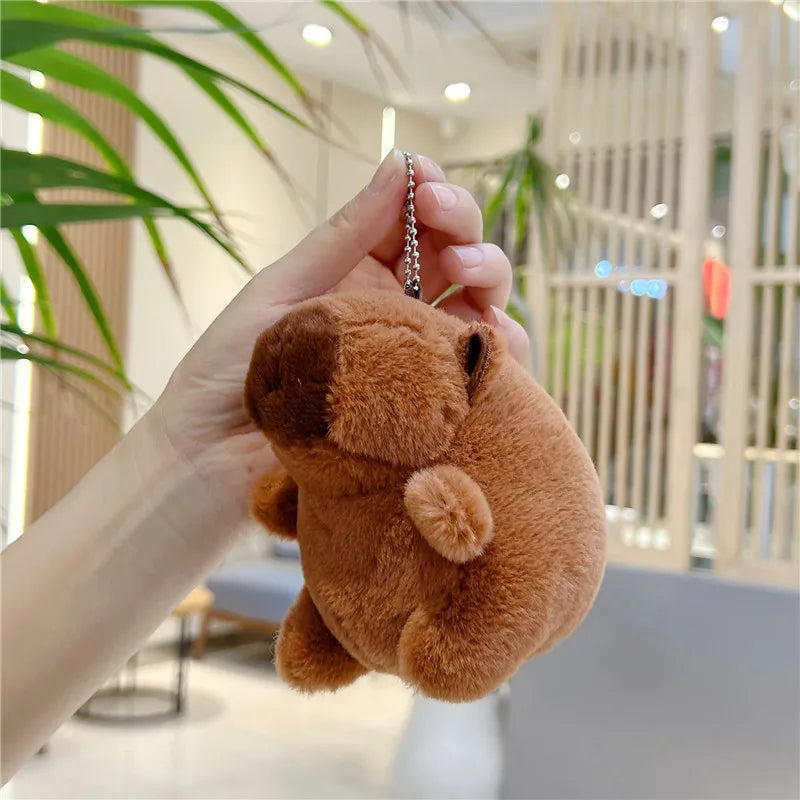 Plush Capybara Stuffed Keychain Toy - 12-15cm