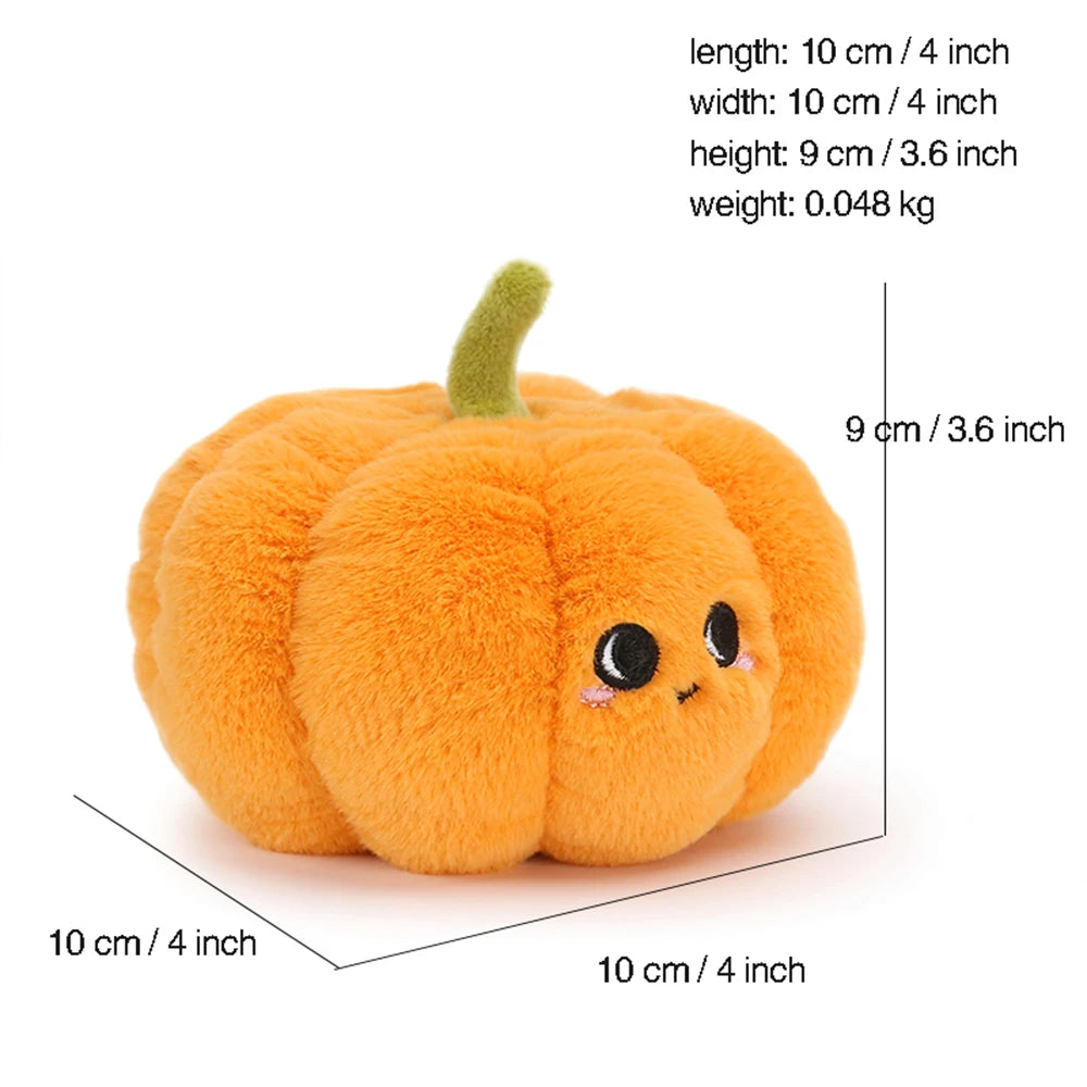 Plush Orange Pumpkin Stuffed Toy - 10cm