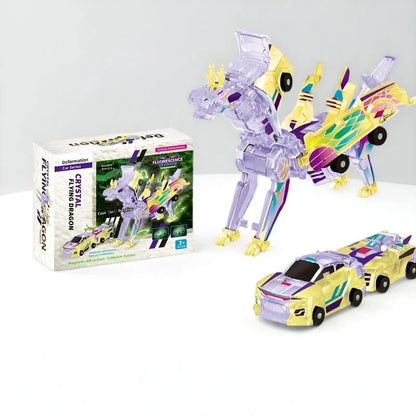 Unicorn Transformer Magic Car Toy – 2-in-1 Magnetic Collision Vehicle | DIY Transforming Robot