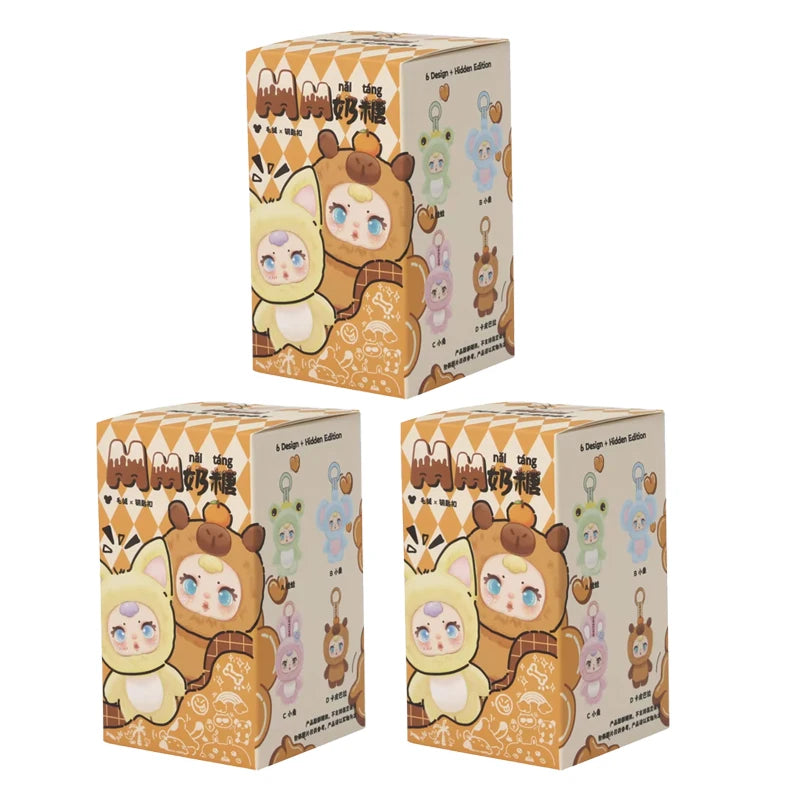 MM Milk Candy V1 Vinyl Plush Blind Box – Cute Mystery Doll Pendant Multicolor Random 3 Pack