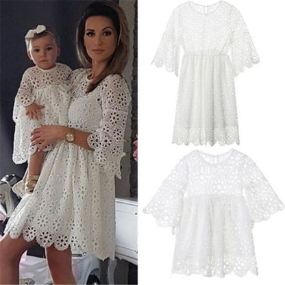 Mother & Daughter Matching White Dress (Mommy & Me)