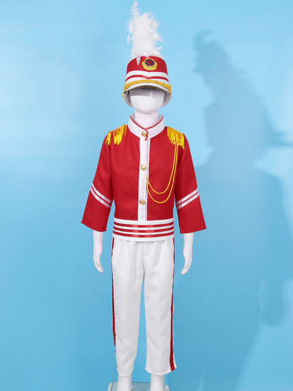 Boys/Girls Nutcracker Drum and Trumpet Team Costume (Age 4-12YRS)