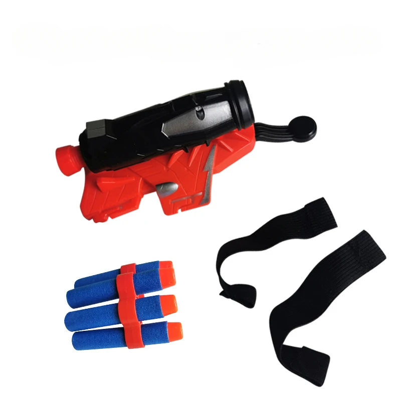Spider-Man web launcher glove Soft Bullets Launcher Spray Wrist With Gloves Launching Soft Bomb Toy Gun Outdoor Games Toys Multicolor Set 1