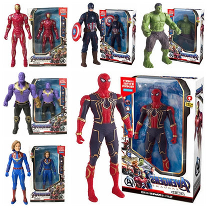 Avengers Superhero Action Figure – Spider‑Man / Iron Man / Hulk / Captain America | Movable Joints • Luminous Hand • Collectible Toy