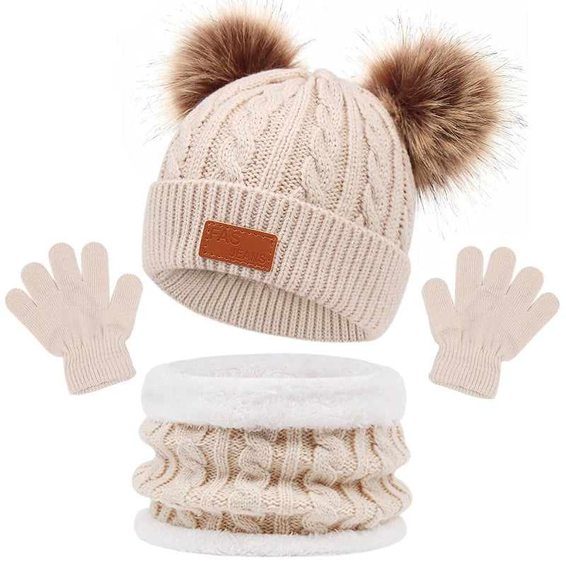 Baby/Toddler Hat Scarf & Gloves Set (Age 12M-5YRS)
