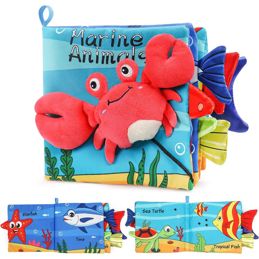 Soft Baby Book Crinkle Cloth Book Marine Animal