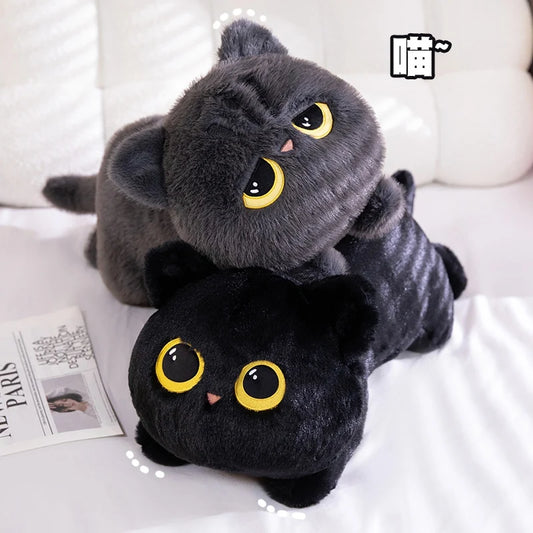 Plush Black Cat Pillow Stuffed Toy 50-90cm