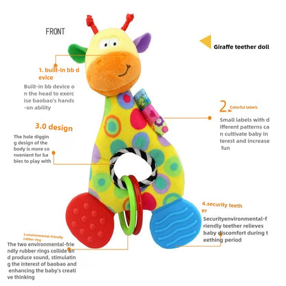 Baby Soft Giraffe Hand Rattle Toy
