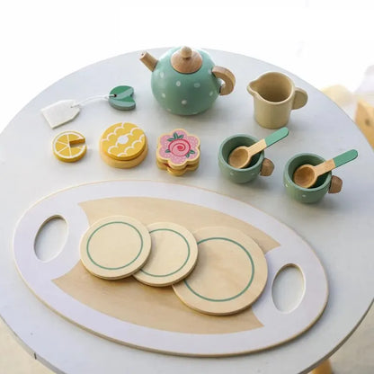 15-Piece Wooden Afternoon Tea Set For Children
