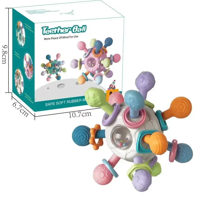 Baby Teething Ball Toy White