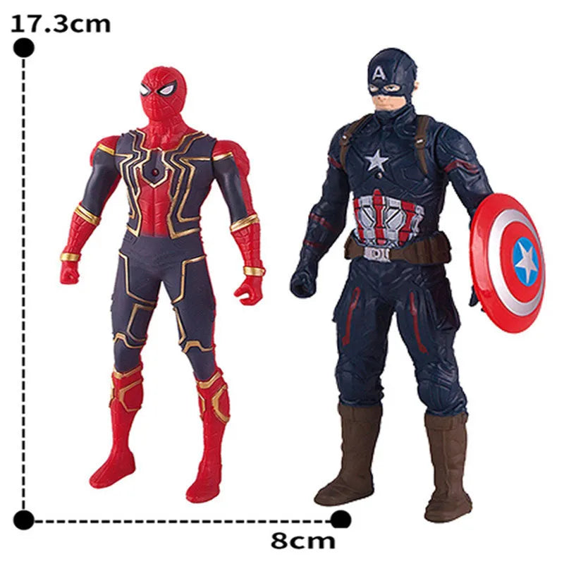 Avengers Superhero Action Figure – Spider‑Man / Iron Man / Hulk / Captain America | Movable Joints • Luminous Hand • Collectible Toy