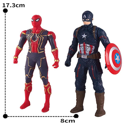 Avengers Superhero Action Figure – Spider‑Man / Iron Man / Hulk / Captain America | Movable Joints • Luminous Hand • Collectible Toy