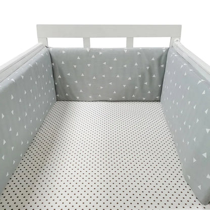Baby Bumper Washable Crib Protector Gray
