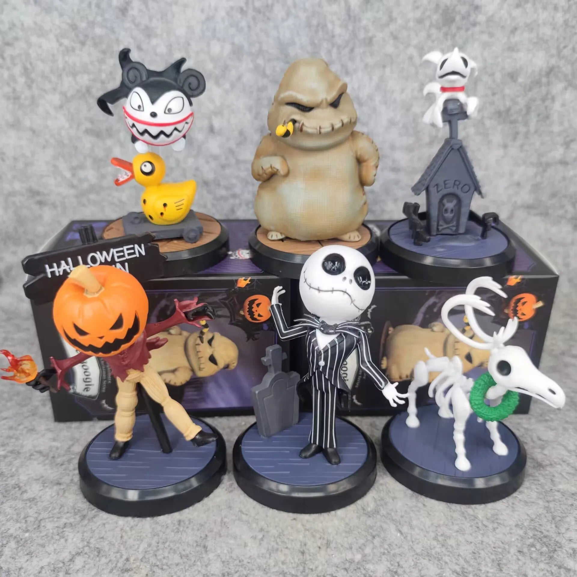 Disney The Nightmare Before Christmas Collectible Figurines – 6 Pack | Jack, Sally, Oogie & More 6 Pack