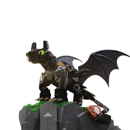 Black Toothless Night Rage Dragon Mecha | LEGO‑Compatible Building Blocks