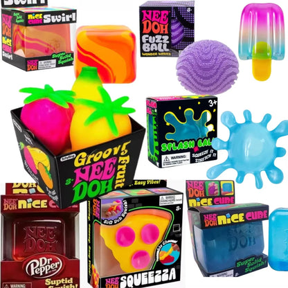HOT Schylling Needoh pizza Sensory Fidget Cube Stress Relief Squishy Cube Anti-Anxiety Squeeze Toy For Focus ADHD Population