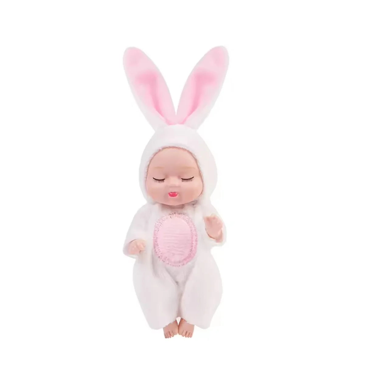 Mini Reborn Doll Kit – 6-Piece Sleeping Baby Princess Set with Clothes & Accessories Multicolor A