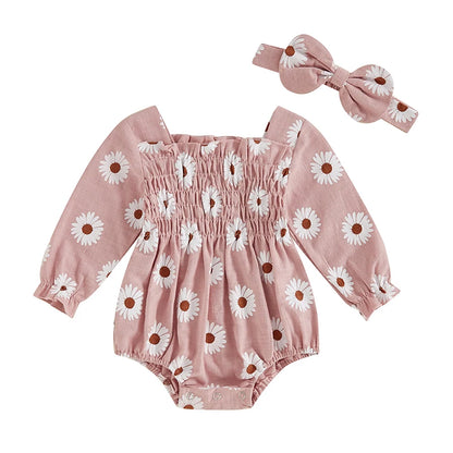 Baby Girls Daisy Romper (Age Newborn - 18M) Pink