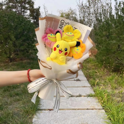 Plush Pokemon Pikachu Stuffed Toy Flower Gift Bouquet