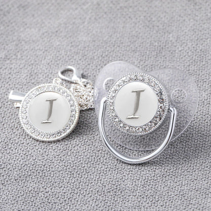 Baby Personalized Rhinestone Pacifier Luxury Clips